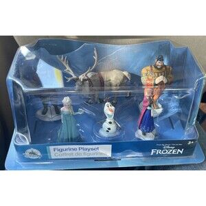 New Disney Parks Frozen Figurine 6 Pc Playset Elsa Anna Kristof Olaf Sven Oaken
